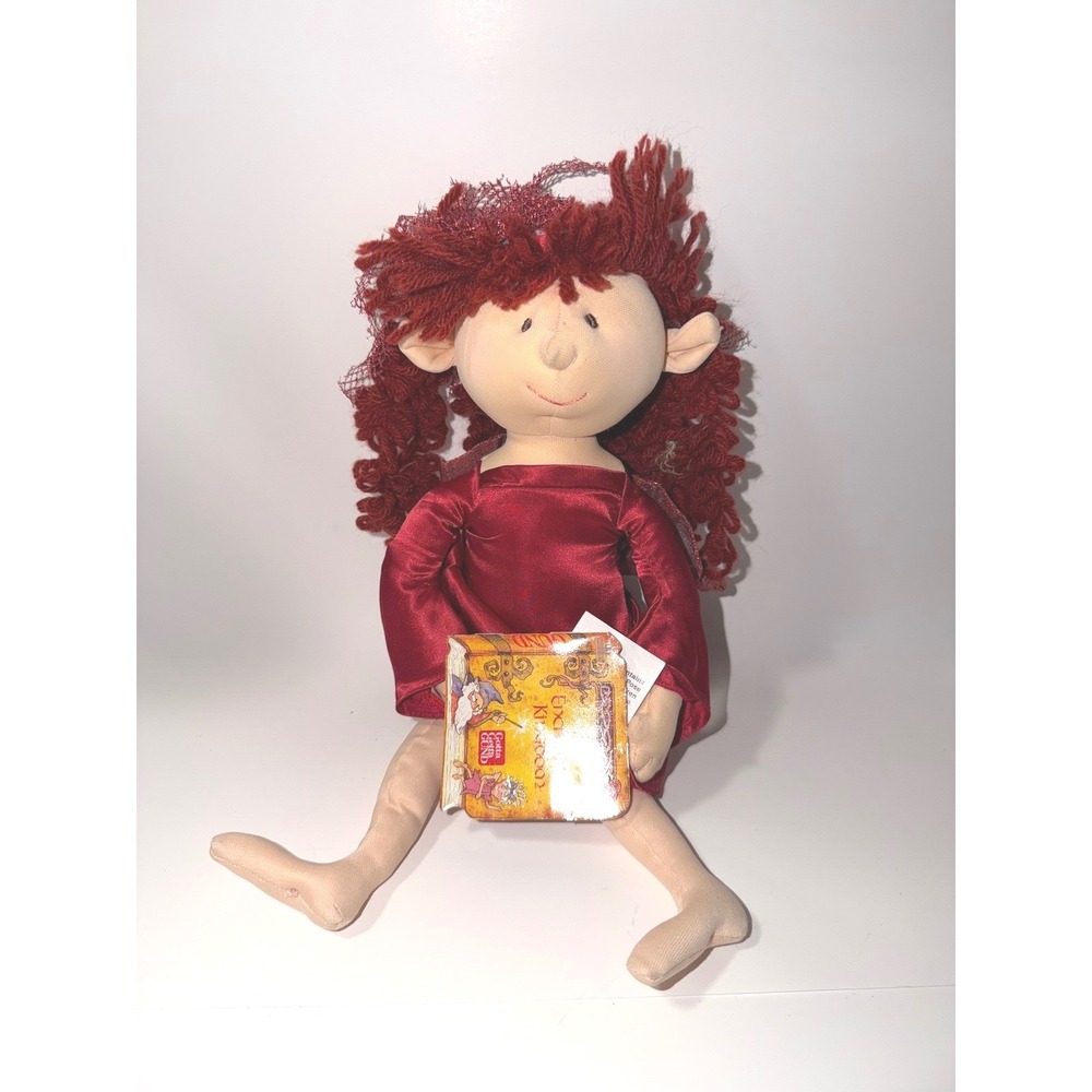 Gund Enchanted Kingdom Fairy Plush Doll Red Yarn Hair Burgundy Dress Tag 12"